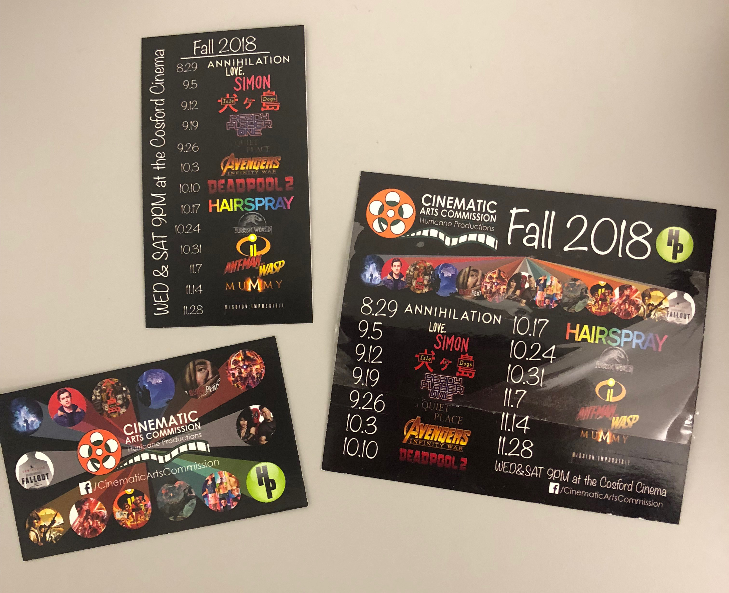 Cinematic Arts Commission Movie Line Up Magnet & Business Card